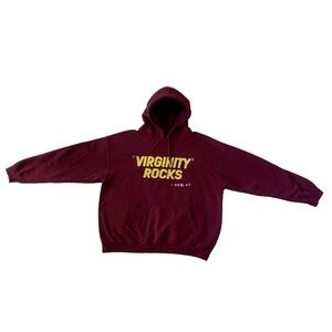 Danny Duncan virginity rocks burgundy large unisex hoodie